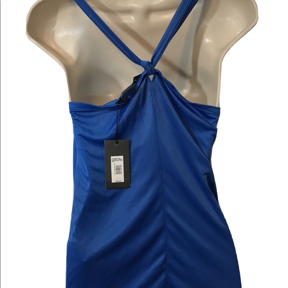 Armani Exchange AX Women’s Blue Twisted Back Yoga Tank Top Size SP - Picture 5 of 8